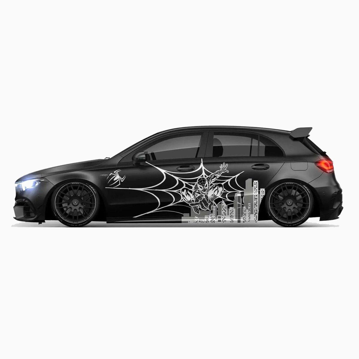 ⚪⚫ Spider-Man Monochrome Car Wrap