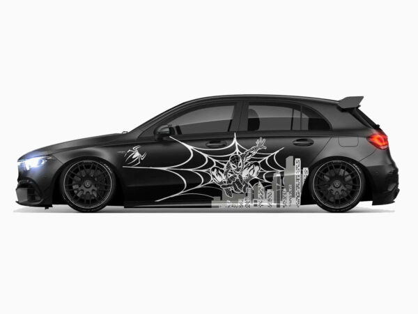 ⚪⚫ Spider-Man Monochrome Car Wrap