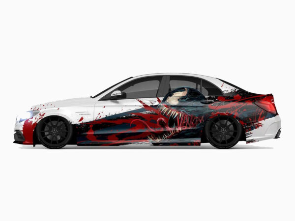 Venom Rage Car Wrap - Unleash the Symbiote Fury