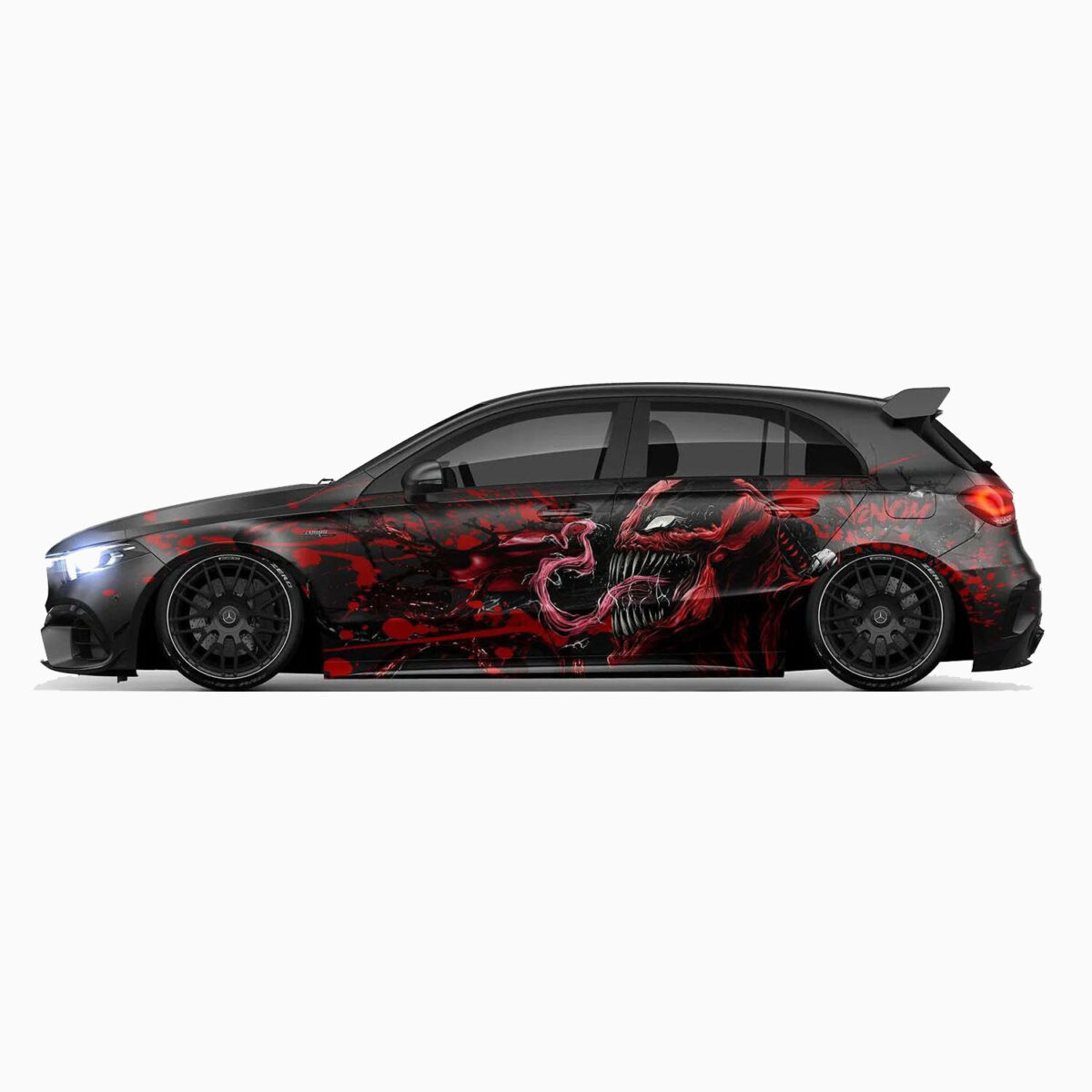 👅 Red Venom Face Car Wrap - Terrifying Visage - Image 2