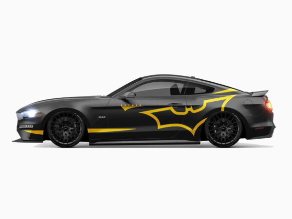 🟡🦇 Yellow Batman Logo Car Wrap