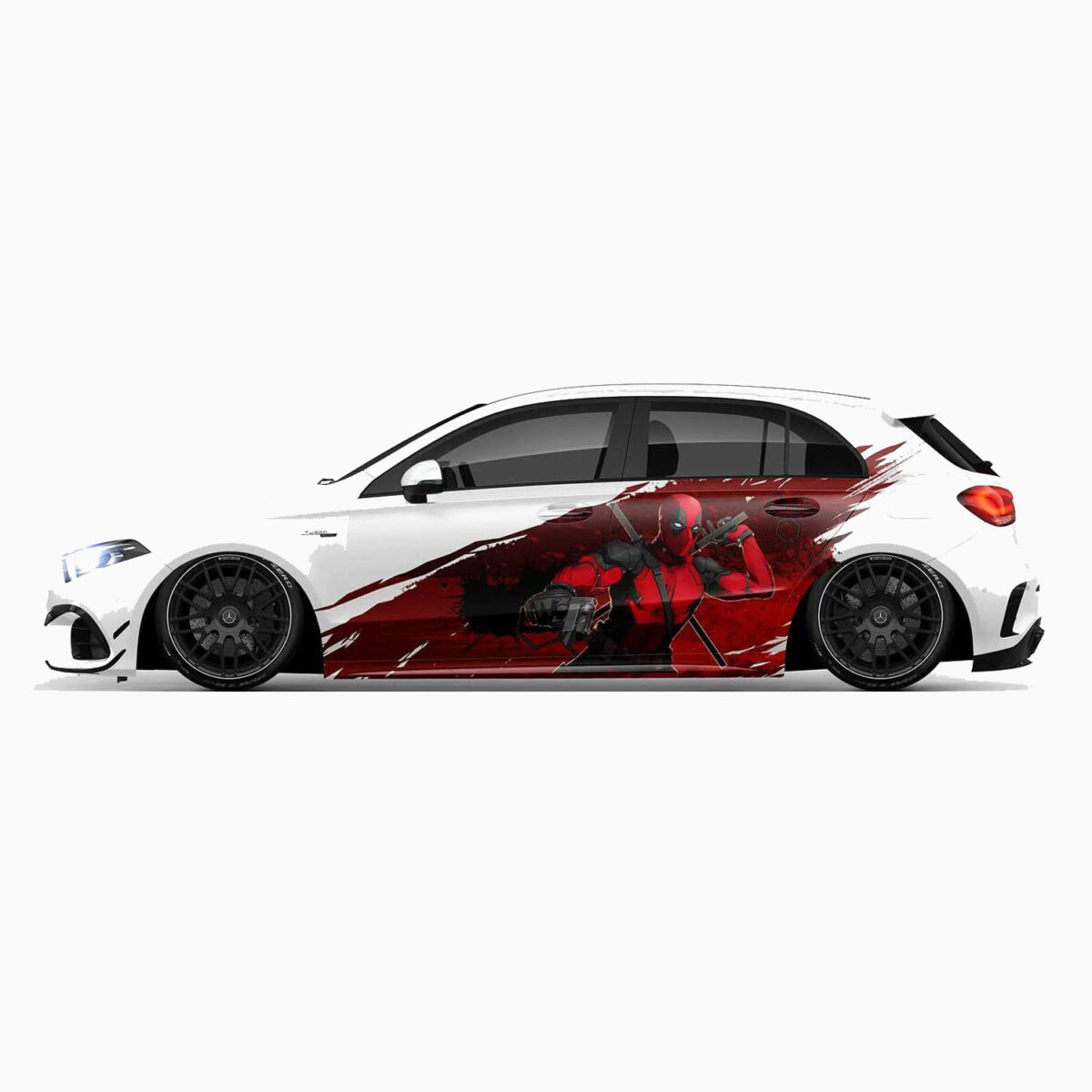 🩸⚔️ Deadpool Red Splash Car Wrap - Image 3