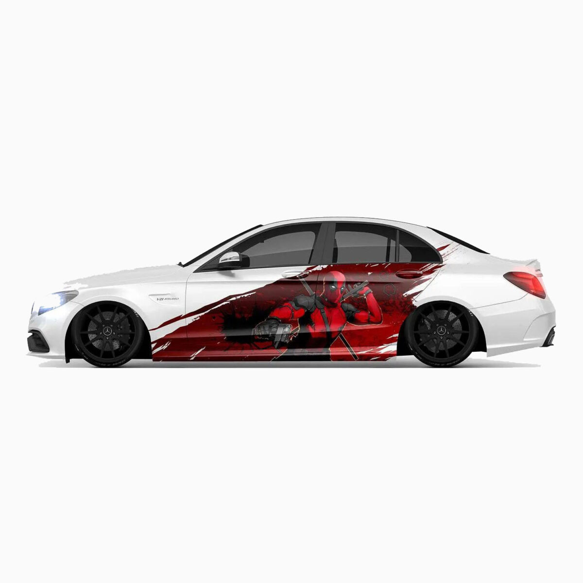 🩸⚔️ Deadpool Red Splash Car Wrap - Image 2
