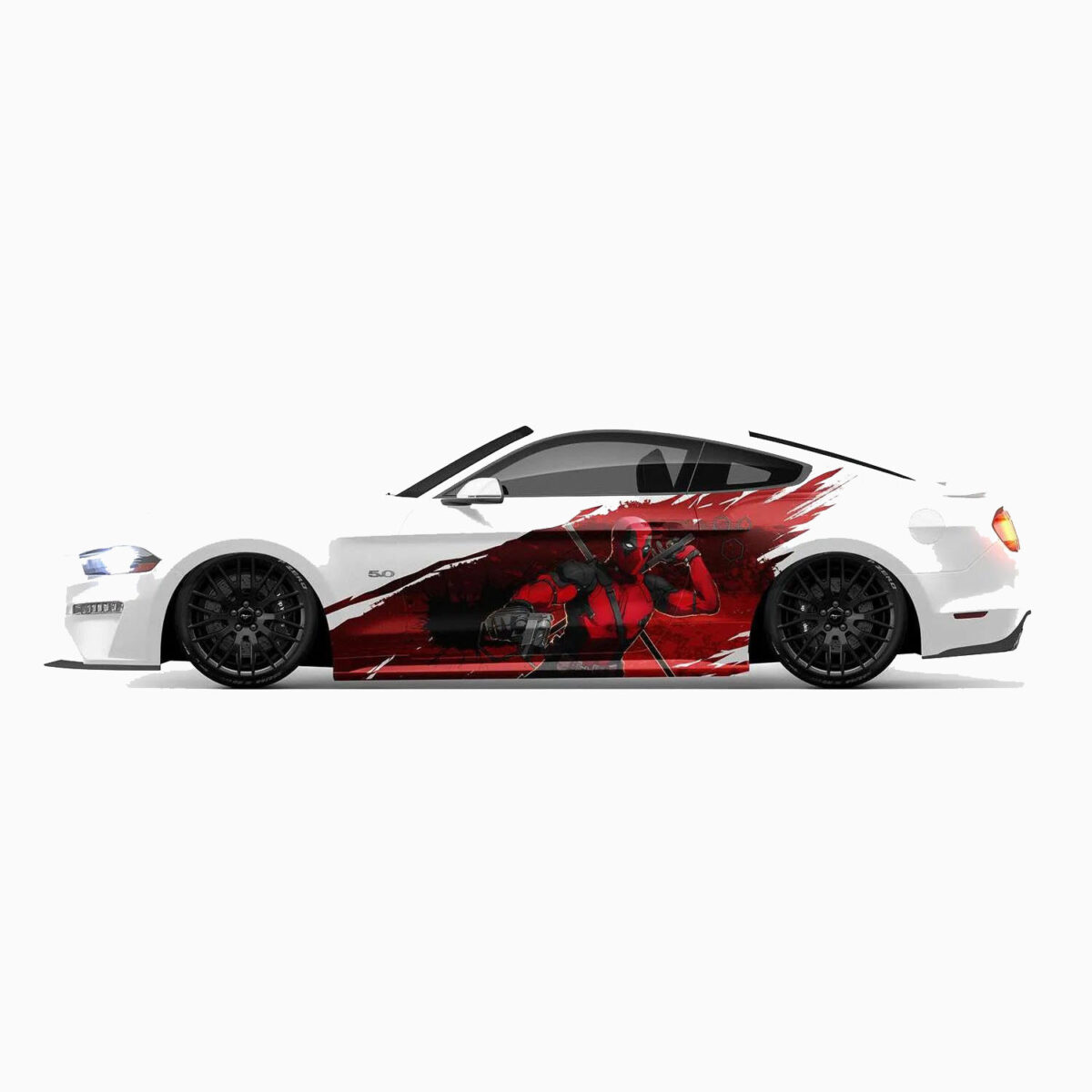 🩸⚔️ Deadpool Red Splash Car Wrap