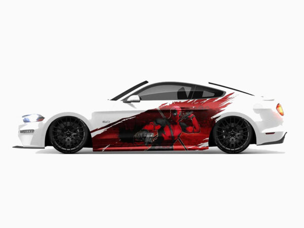 🩸⚔️ Deadpool Red Splash Car Wrap