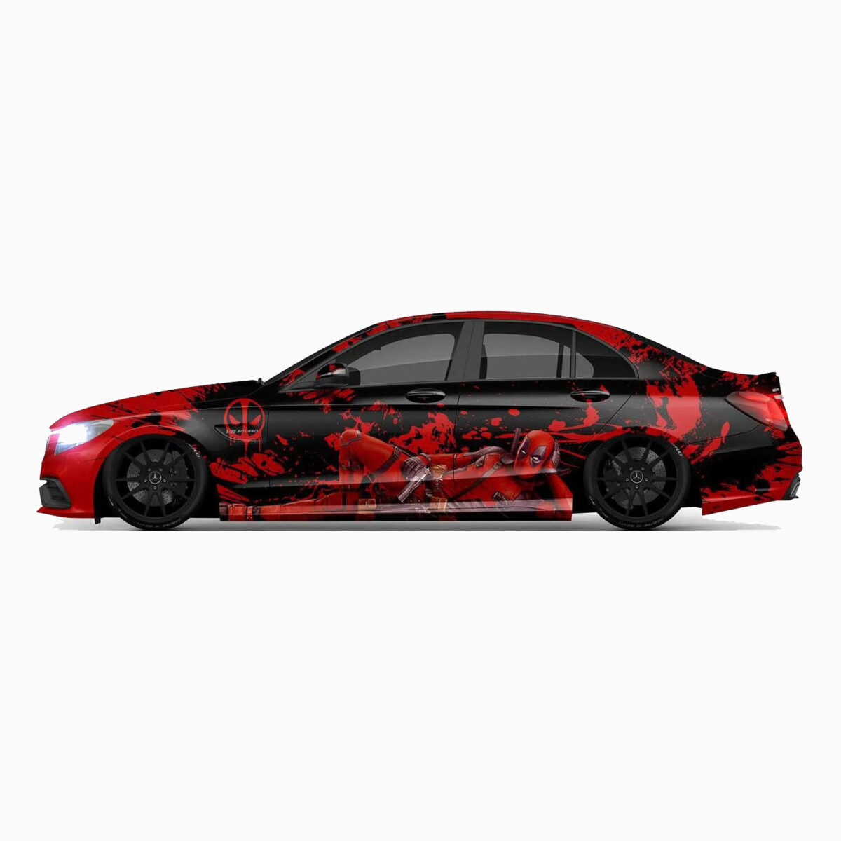 🔴🔫 Deadpool Splatter Car Wrap - Red Hot Chaos - Image 2