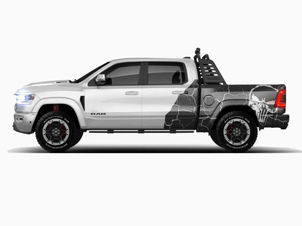 ⚪ Punisher Fractured Car Wrap - Justice in Pieces