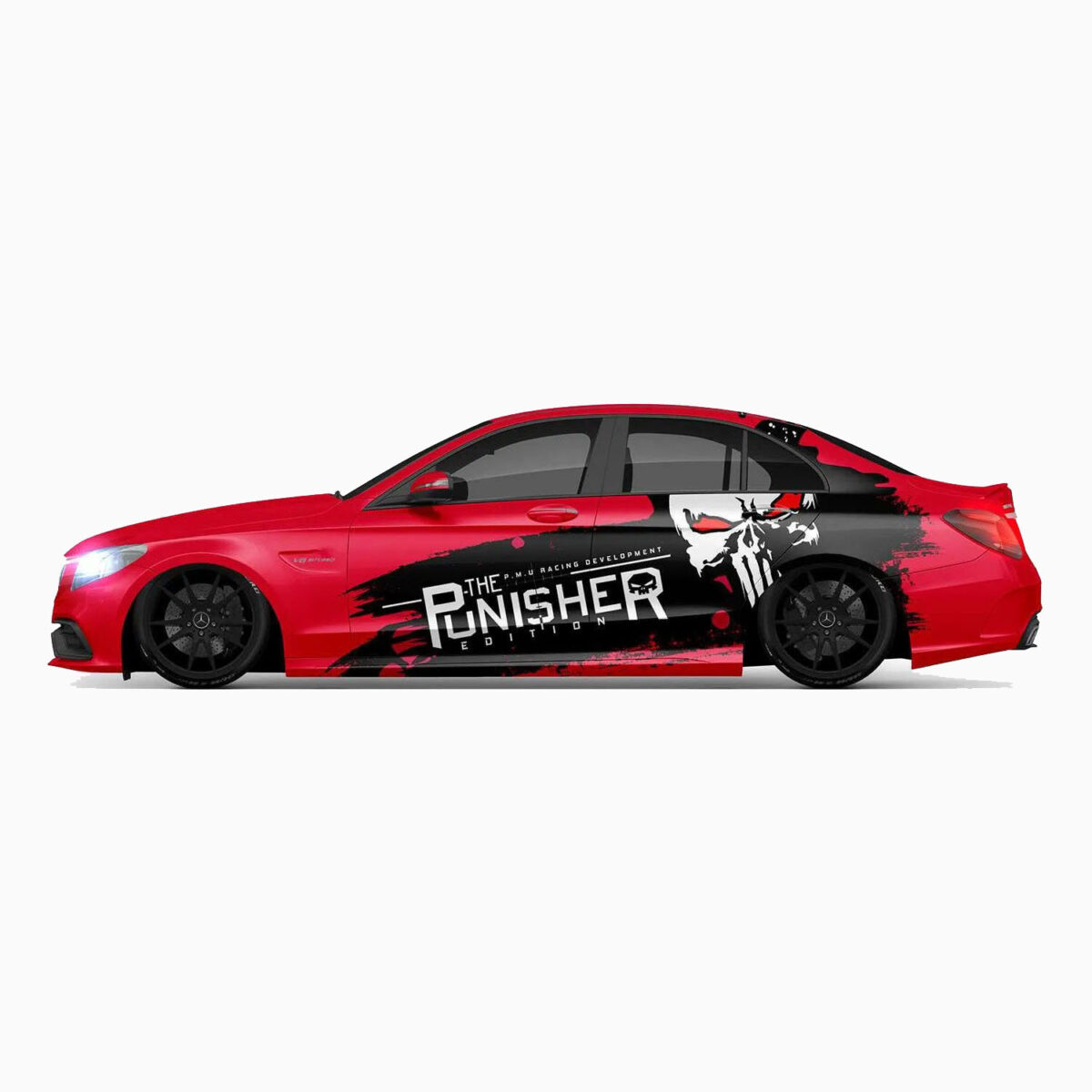 💀 Punisher Splatter Car Wrap - Unleash Vengeance - Image 2