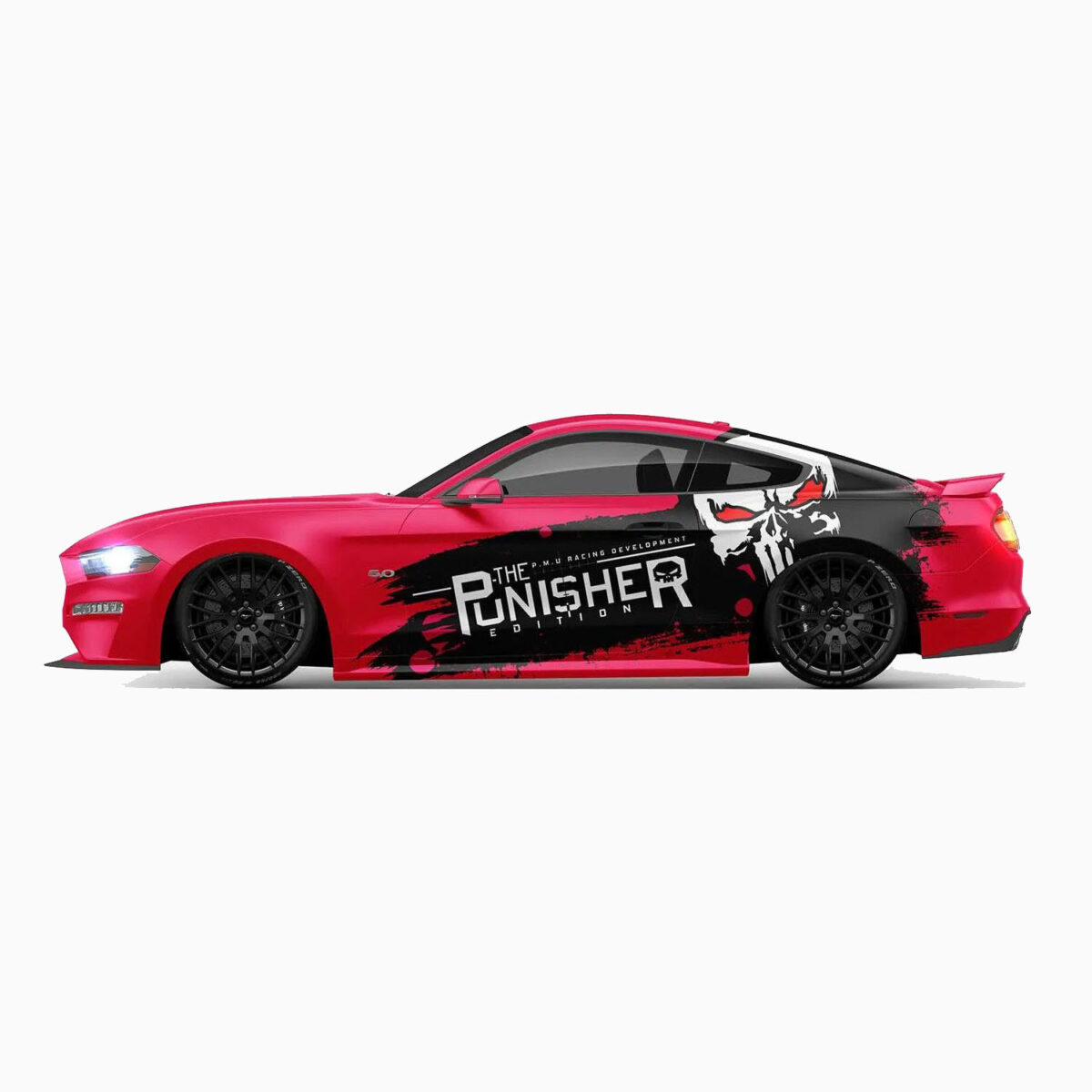 💀 Punisher Splatter Car Wrap - Unleash Vengeance