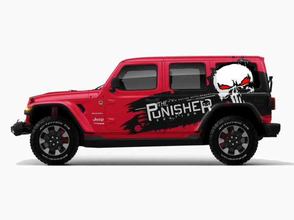 🔥 Punisher Brushstroke Car Wrap - Bold Justice