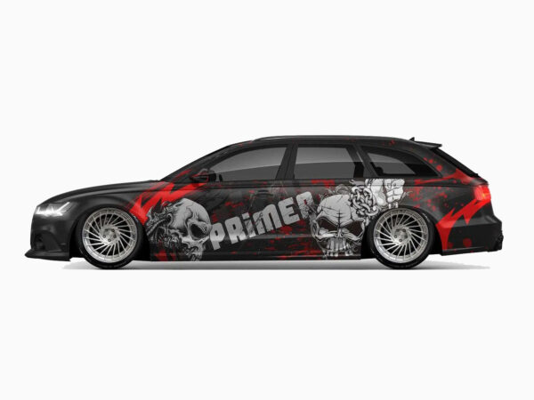 💀✊ Skull Rebellion Car Wrap - Forge Your Path