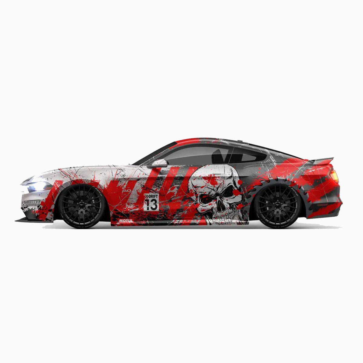 💀⚙️ Skull & Saw Blade Car Wrap - Industrial Power - Image 3