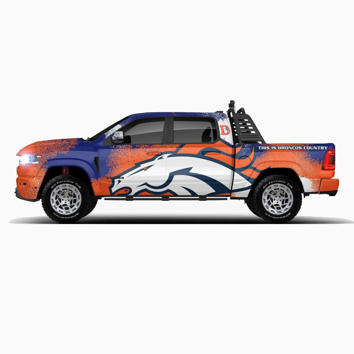 🏈🐴 Denver Broncos Car Wrap - Charge into Broncos - Image 4