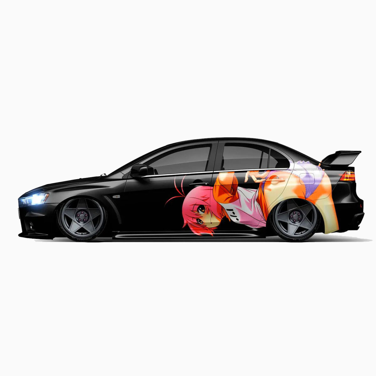 🎀💖 Pink Hair Anime Girl Car Wrap - Itasha Style - Image 3