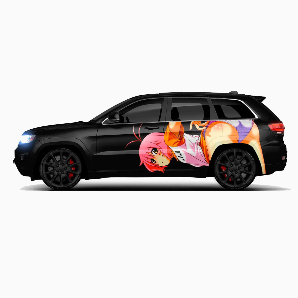 🎀💖 Pink Hair Anime Girl Car Wrap - Itasha Style
