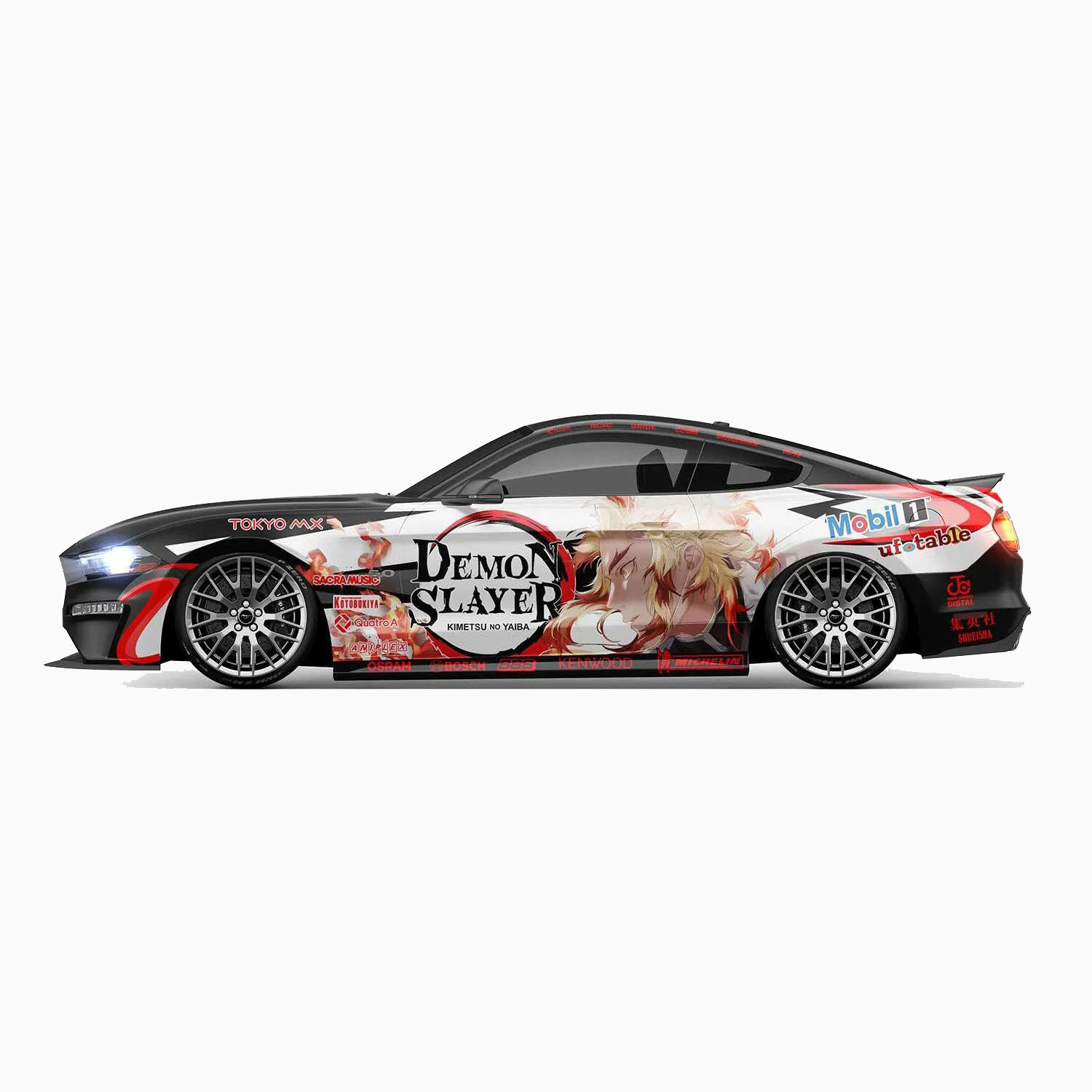 🔥🚂 Demon Slayer Flame Hashira Car Wrap - Image 3