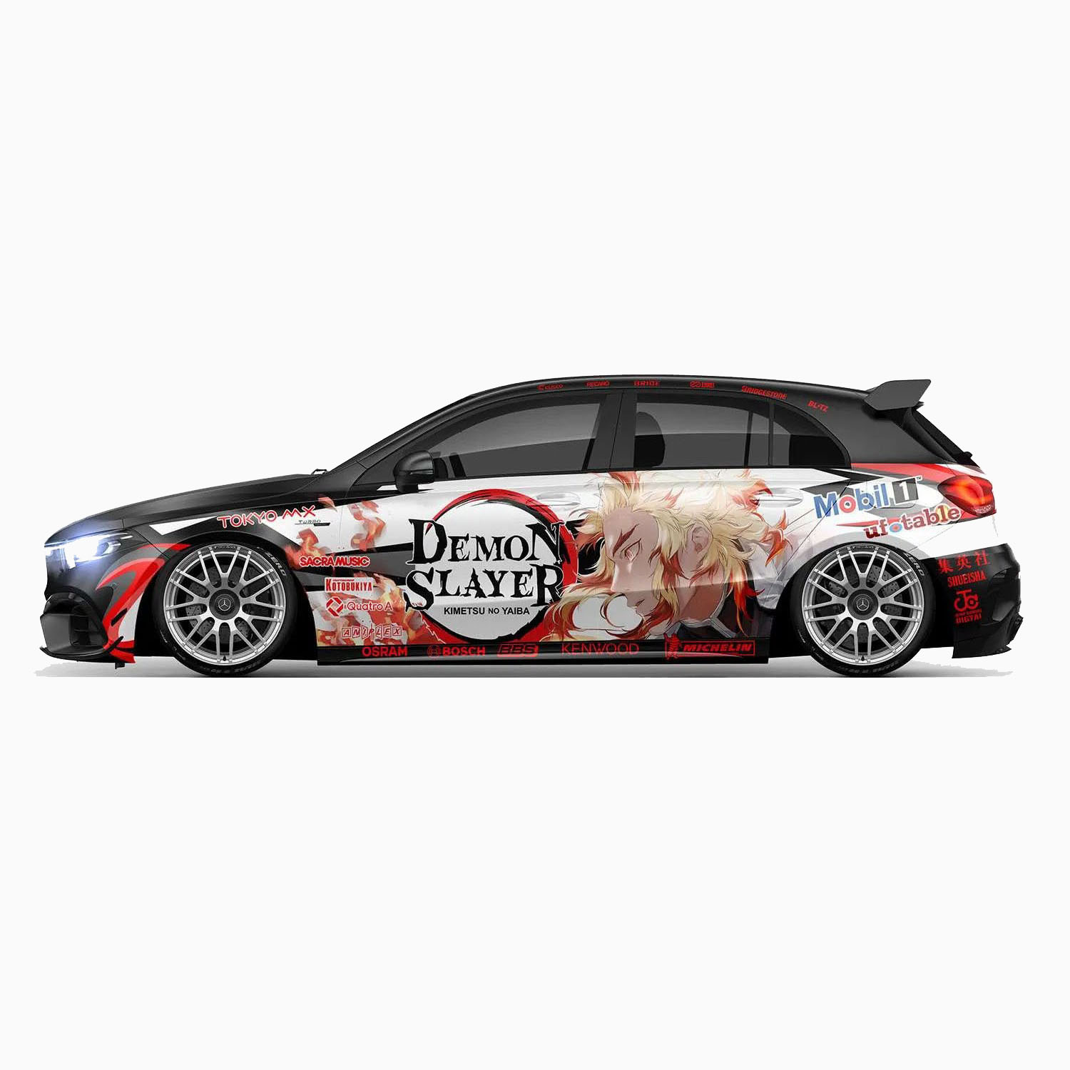 🔥🚂 Demon Slayer Flame Hashira Car Wrap - Image 2