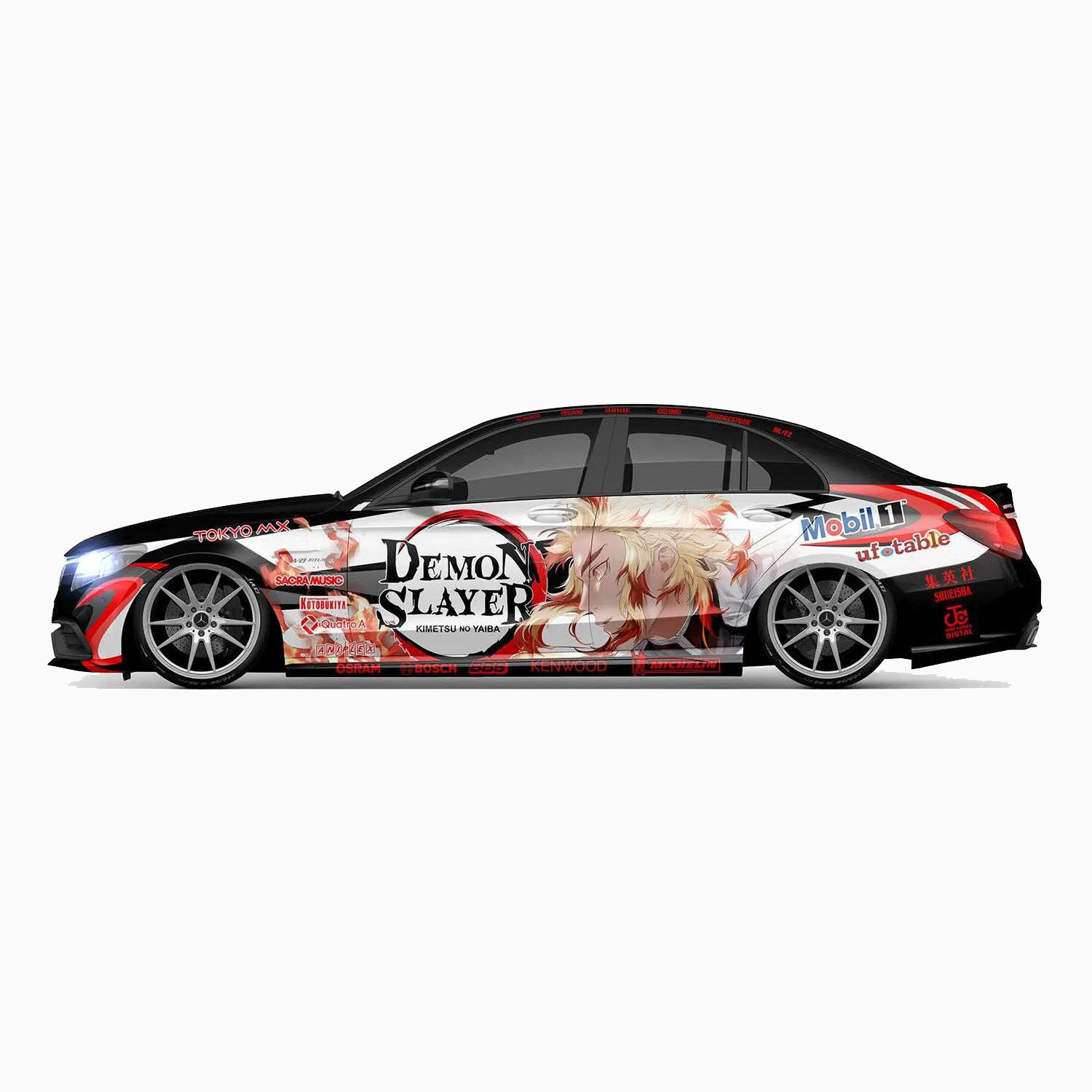 🔥🚂 Demon Slayer Flame Hashira Car Wrap