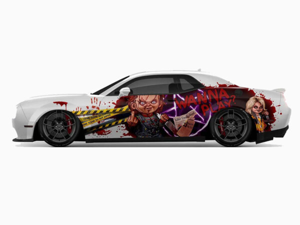 🔪❤️ Chucky & Tiffany Car Wrap - Wanna Play?
