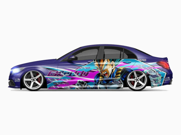 👑💥 Vegeta Prince of Saiyans Car Wrap