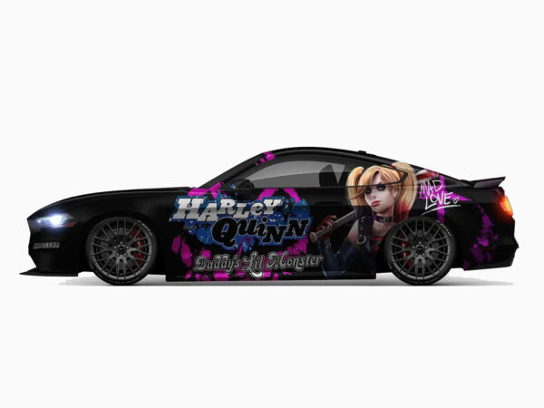 💜💖 Harley Quinn "Daddy's Lil' Monster" Car Wrap