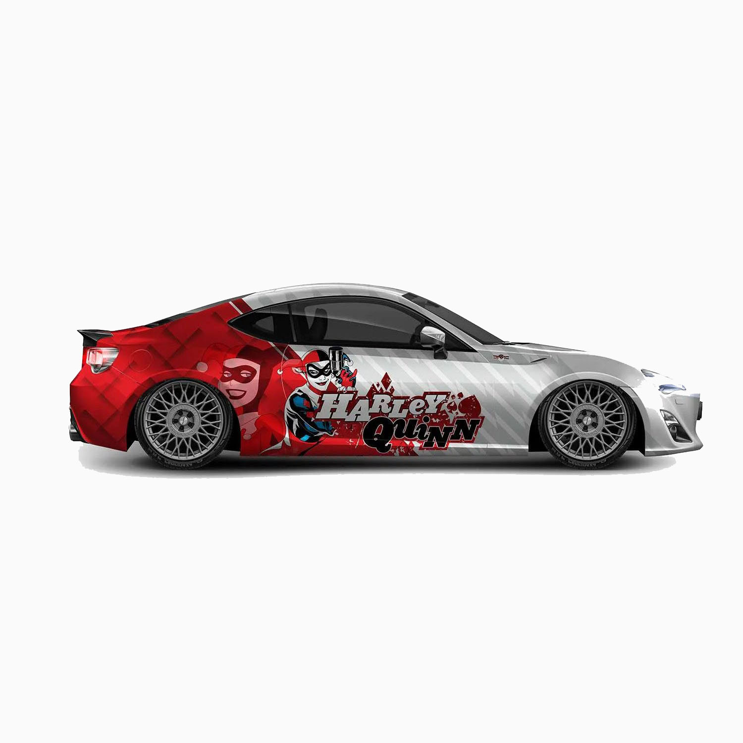 🃏❤️ Harley Quinn Classic Geometric Car Wrap - Image 2