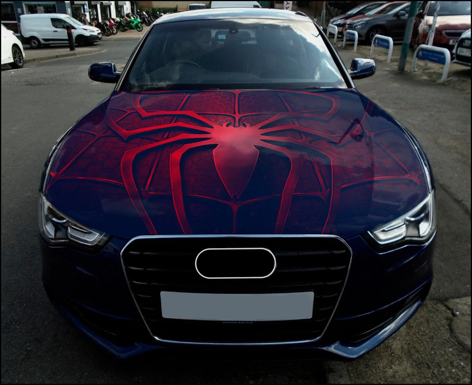 🕷️🕸️ Spider-Man Suit Pattern Car Hood Wrap