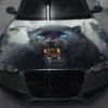 🐾💎 Black Panther Hood Wrap with Glowing Eyes