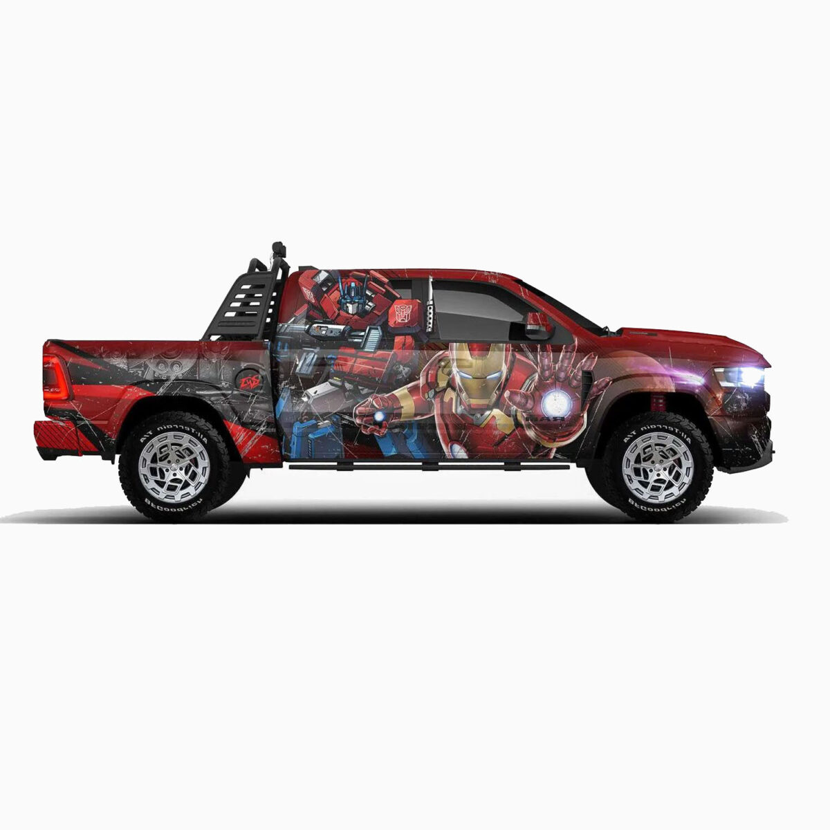 💥🤖 Iron Man & Optimus Prime Car Wrap - Crossover - Image 5