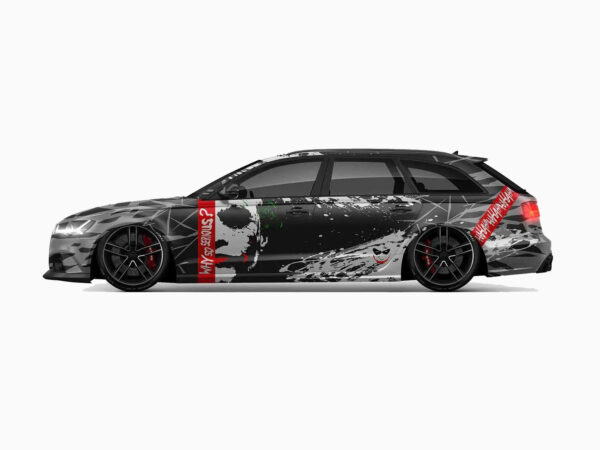 🃏❓ The Joker "Why So Serious?" Abstract Car Wrap