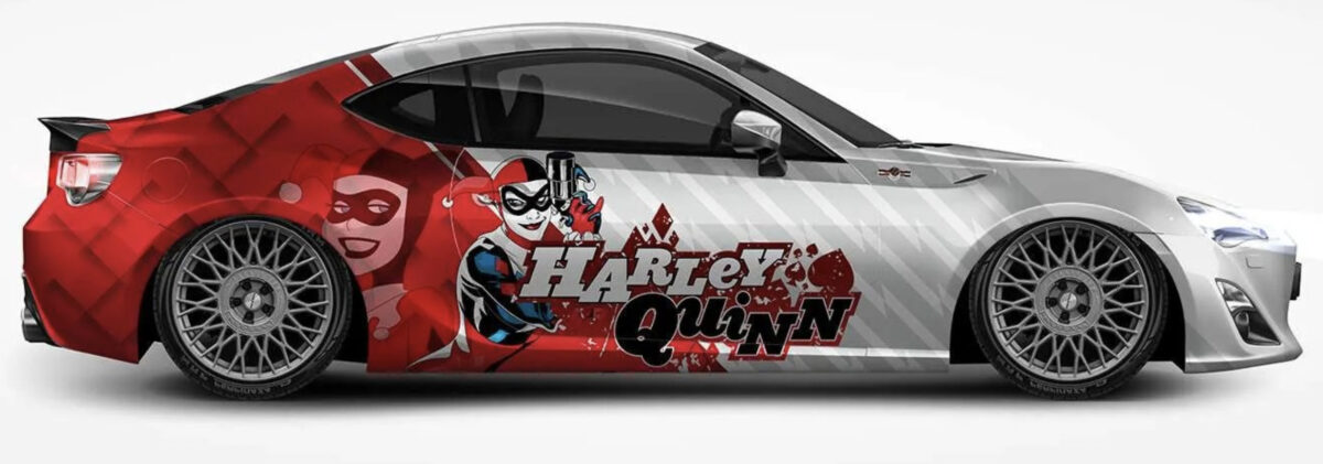 🤡❤️ Harley Quinn Classic Car Wrap - Mallet Mayhem - Image 2