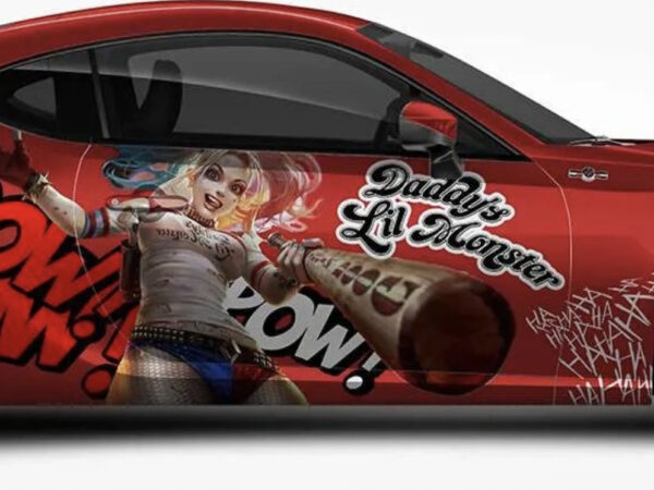 💥🤡 Harley Quinn "Daddy's Lil' Monster" Car Wrap
