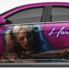 💖 Harley Quinn Pink Car Wrap - Gotham's Wild Card