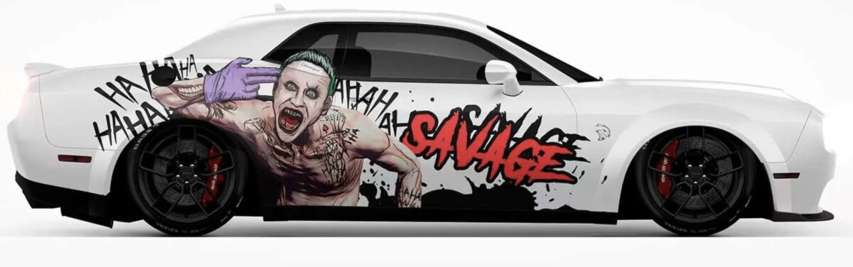 🃏🔫 The Joker "Savage" Car Wrap - Gotham's Clown